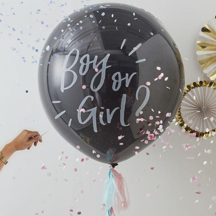 Gender reveal ballons