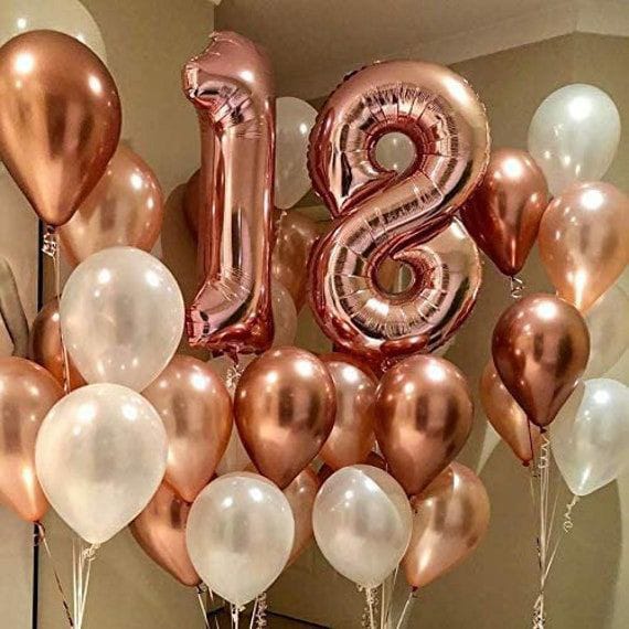 Rose gold balloons bouquet