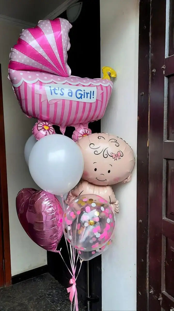 Baby Girls balloons bouquet