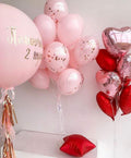 Customised pink foam beads balloons
