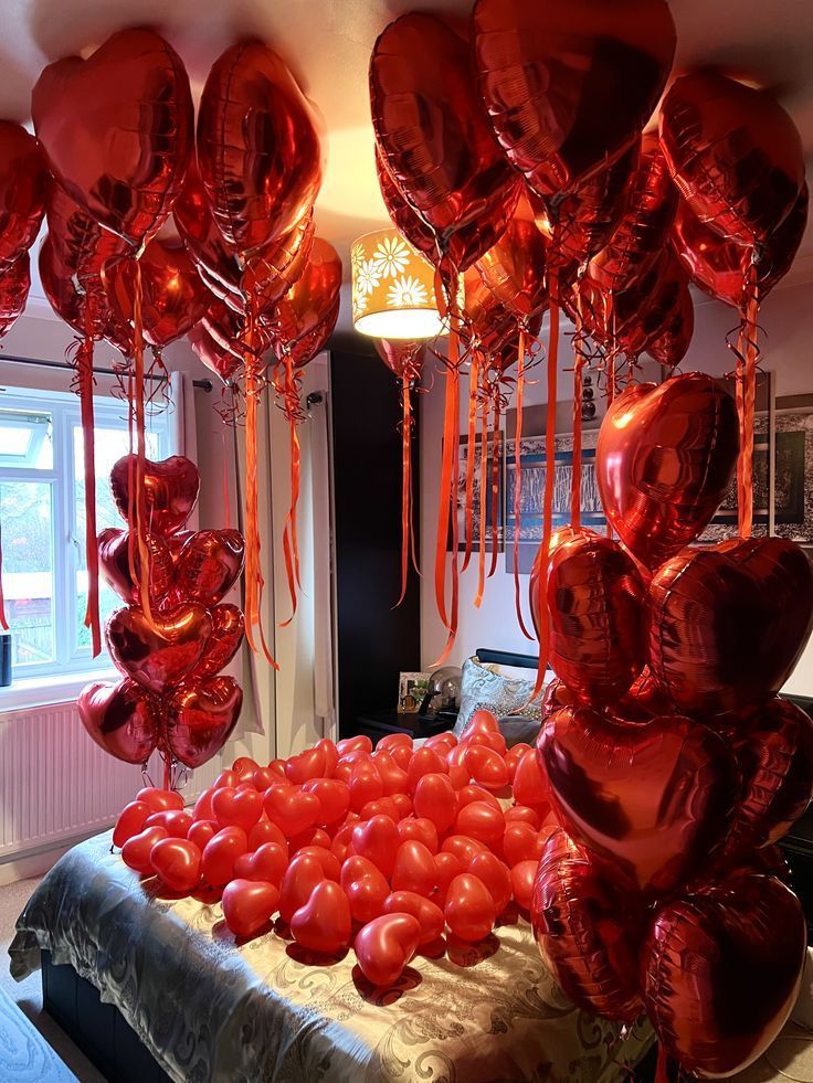 Valentines and Anniversary balloons setup