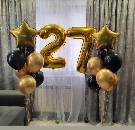 favourite Gold number balloons