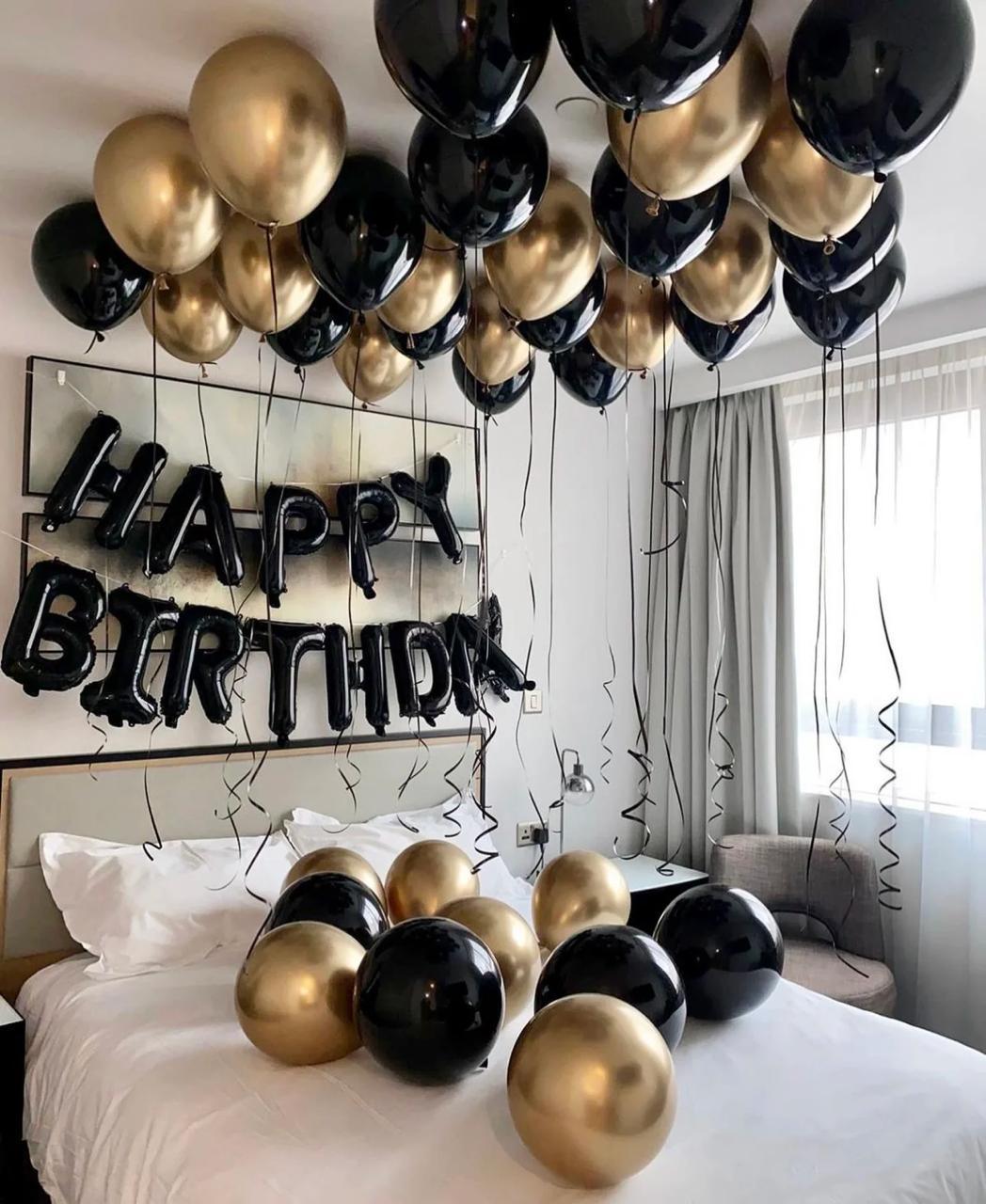 Black and Gold surprise balloons