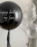 Customised white foam beads balloons